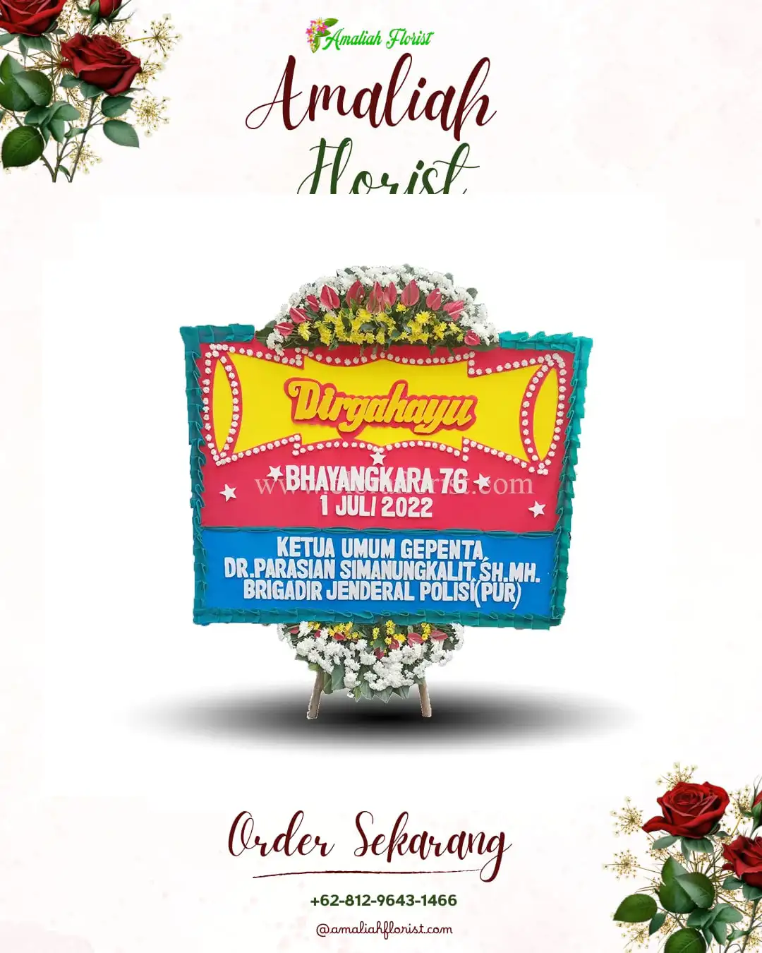 Papan Bunga HUT Ulang Tahun Sawaran Lor